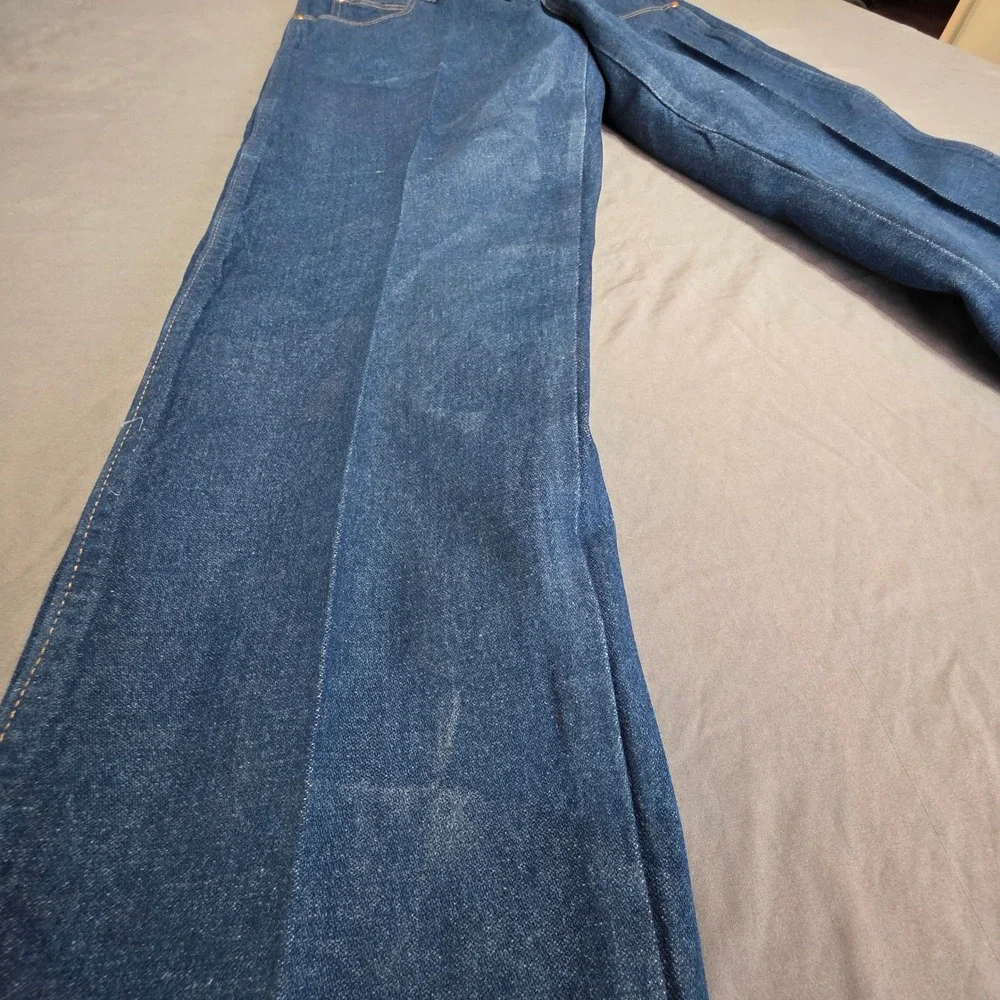 Wrangler Cowboy‎ Cut Rigid Indigo Denim Jeans Mens 35x36 13MWZPW Straight Leg